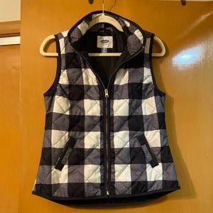 Buffalo Plaid Black & White Vest
